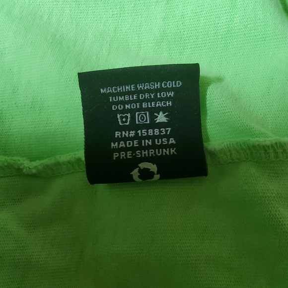 Ecocycle Long Sleeve Tee Shirt Size L Neon Green New - Picture 4 of 11